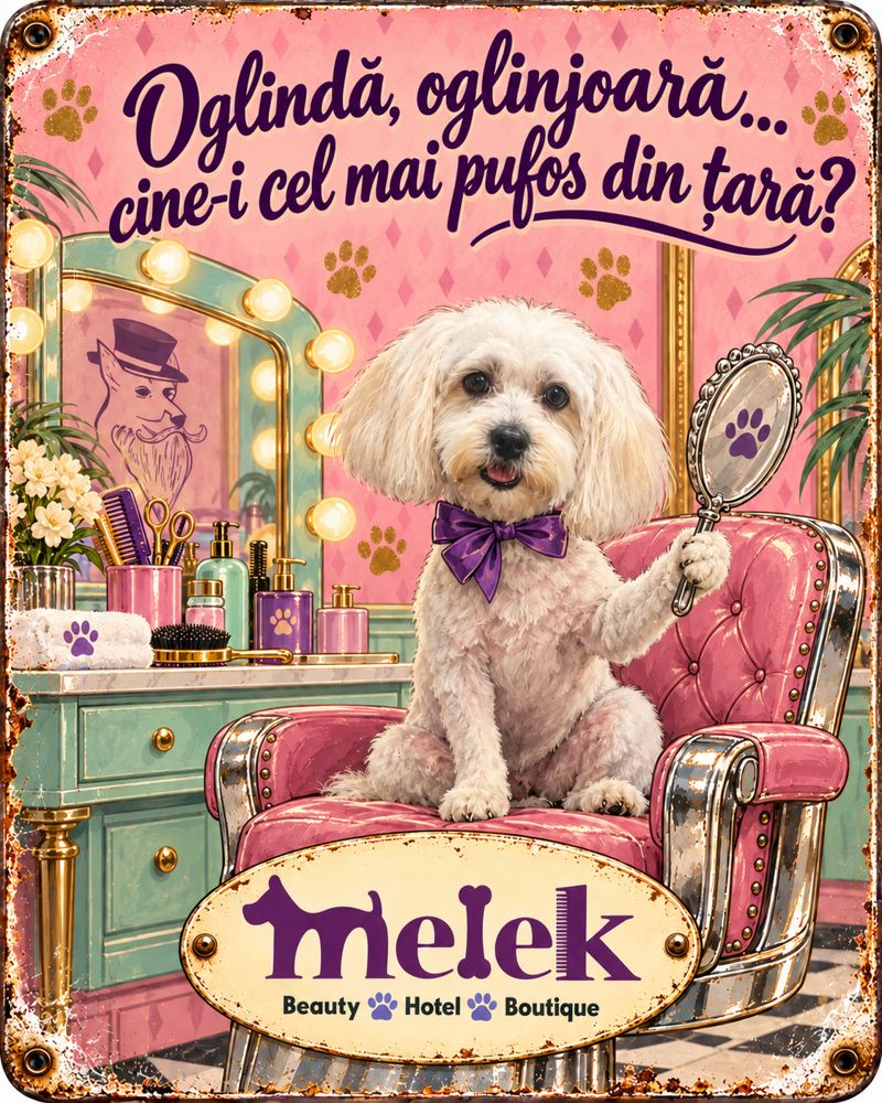 Afiș retro Melek: Oglindă, oglinjoară…