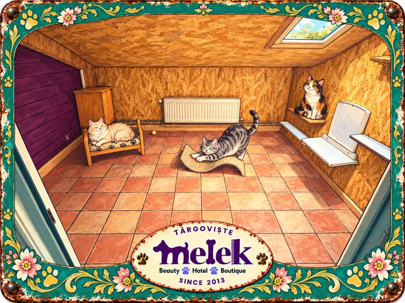 Desen retro: Camera pisicilor Melek